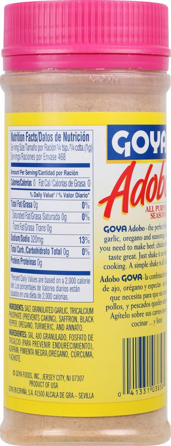 image:imageGoya Foods Adobo All Purpose Seasoning Light without Pepper 8 Ounce Pack of 24Saffron
