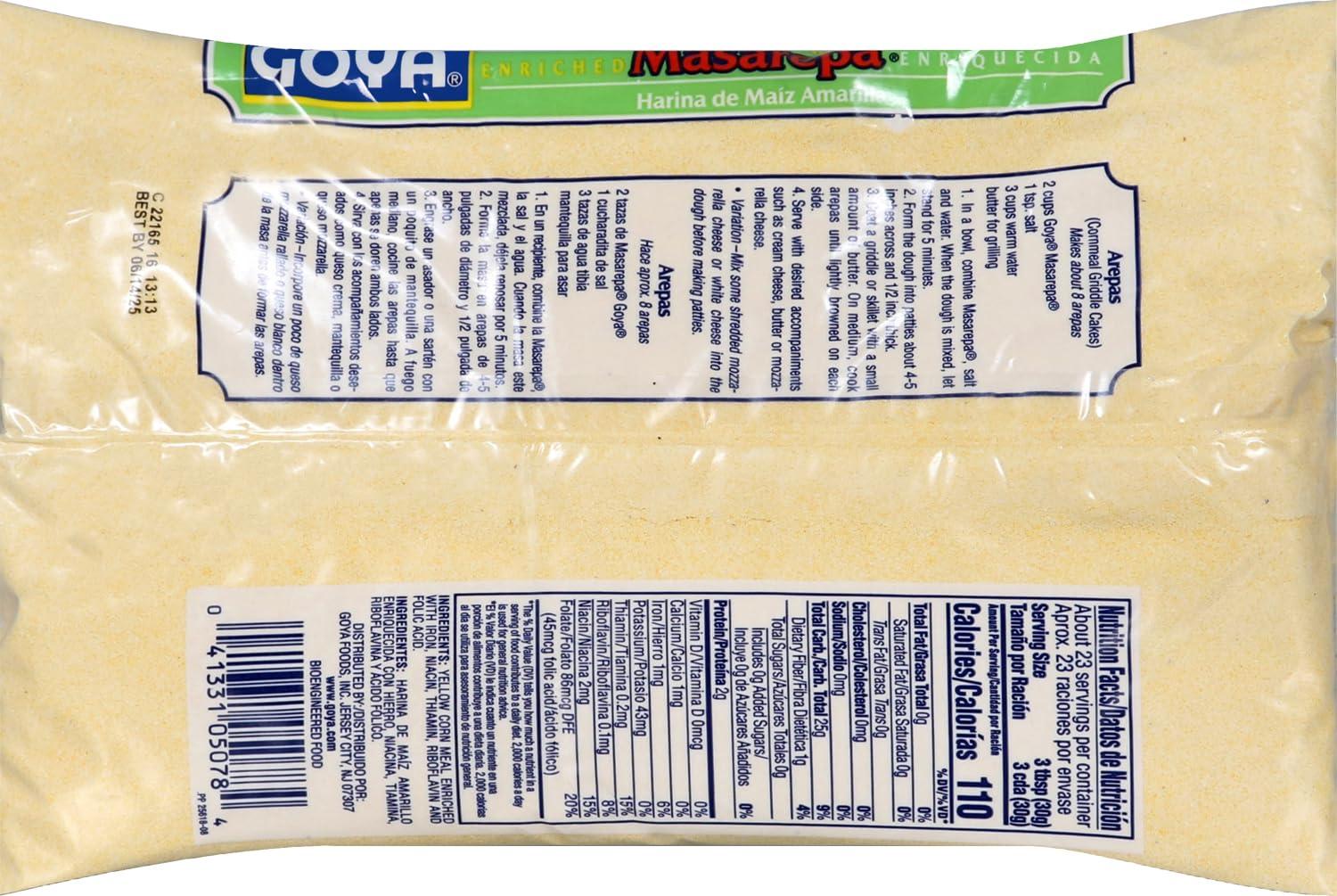 image:imageGoya Foods Masarepa PreCooked Yellow Corn Meal 24 Ounce15 Pound Pack of 12