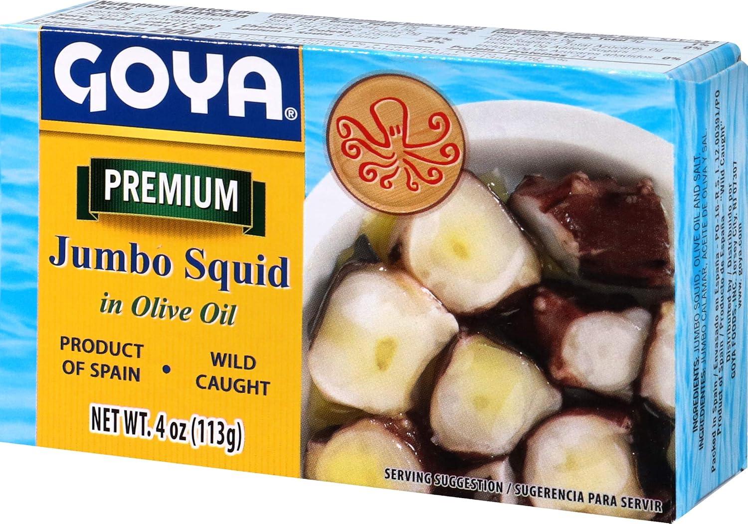 image:imageGoya Foods Octopus Style Squid Pieces in Olive Oil 4 Ounce Pack of 25