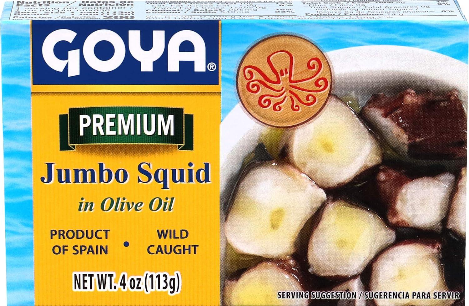 image:imageGoya Foods Octopus Style Squid Pieces in Olive Oil 4 Ounce Pack of 25