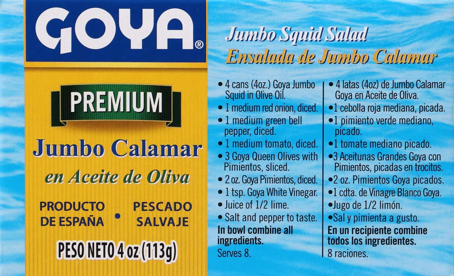 image:imageGoya Foods Octopus Style Squid Pieces in Olive Oil 4 Ounce Pack of 25
