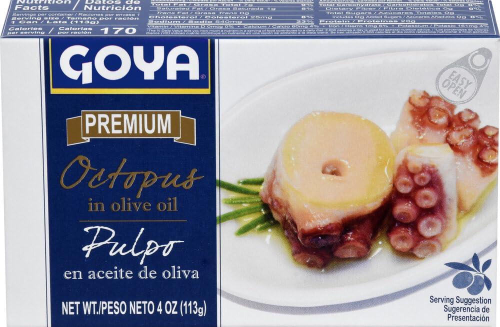 image:imageGoya Foods Premium Octopus In Olive Oil 4 Ounce Pack of 25