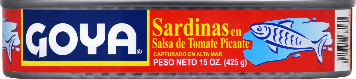 image:imageGoya Foods Sardines in Hot Tomato Sauce 15 Ounce Pack of 24