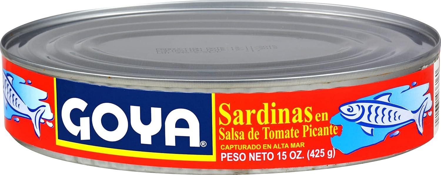 image:imageGoya Foods Sardines in Hot Tomato Sauce 15 Ounce Pack of 24