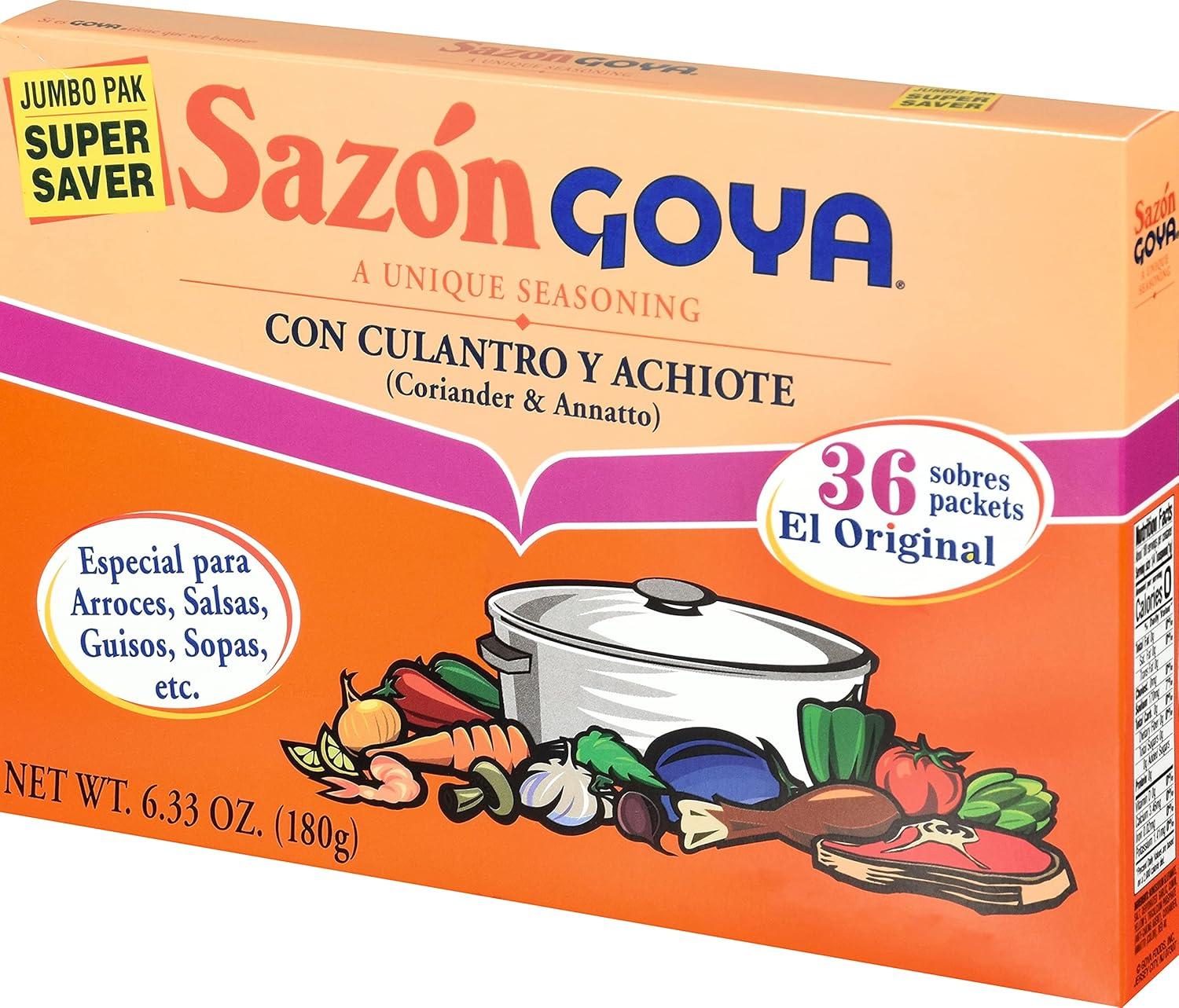 image:imageGoya Foods Sazn Seasoning with Coriander amp Annatto 141 Ounce Pack of 36633 Ounce Pack of 2
