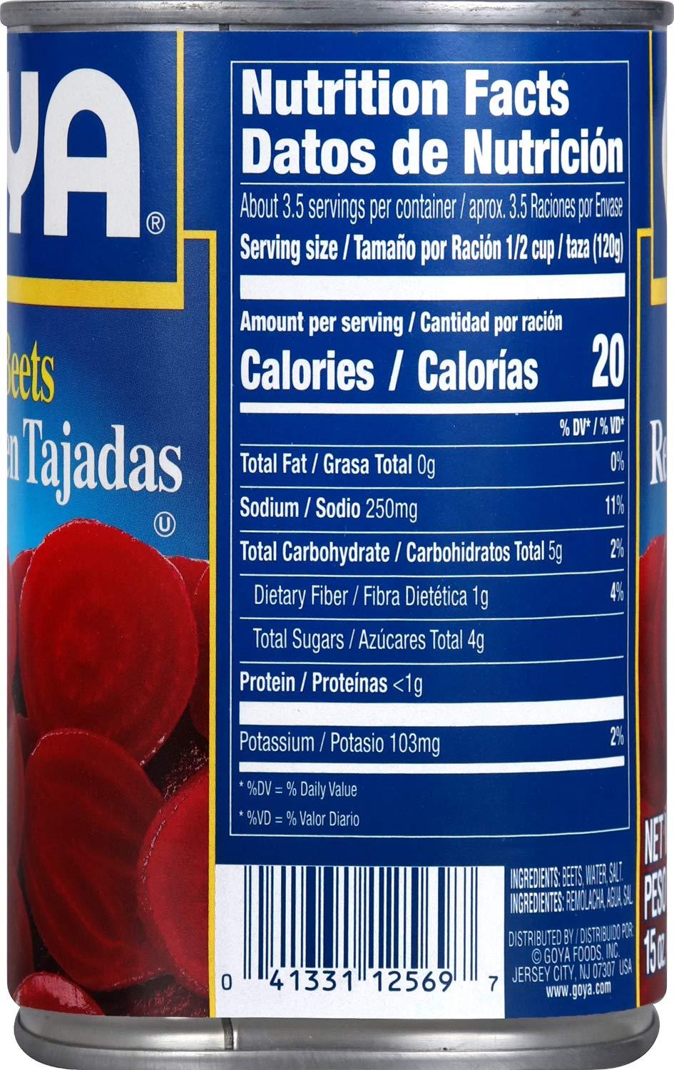 image:imageGoya Foods Sliced Beets 15 Ounce Pack of 24