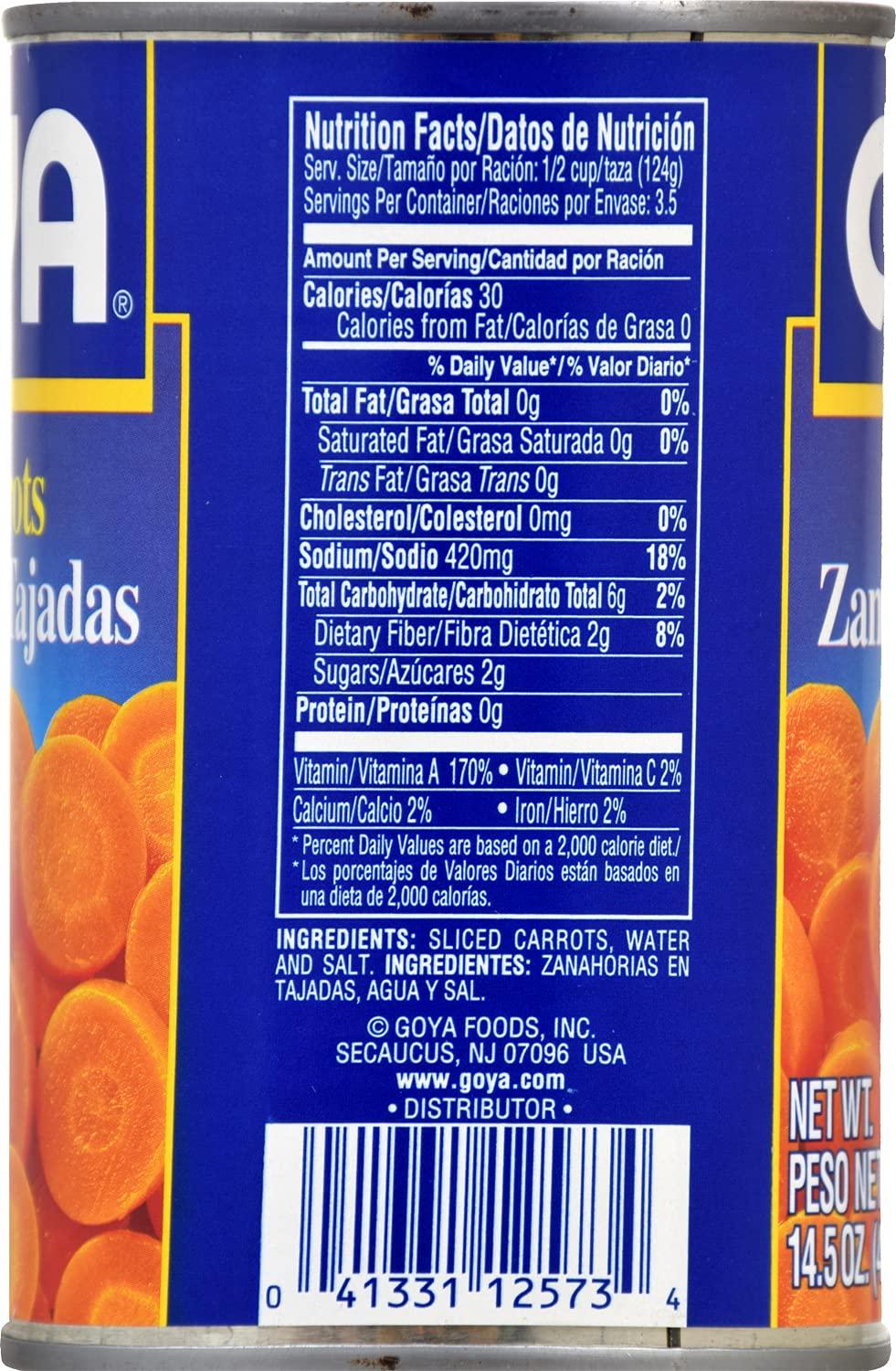 image:imageGoya Foods Sliced Carrots 145Ounce Pack of 24