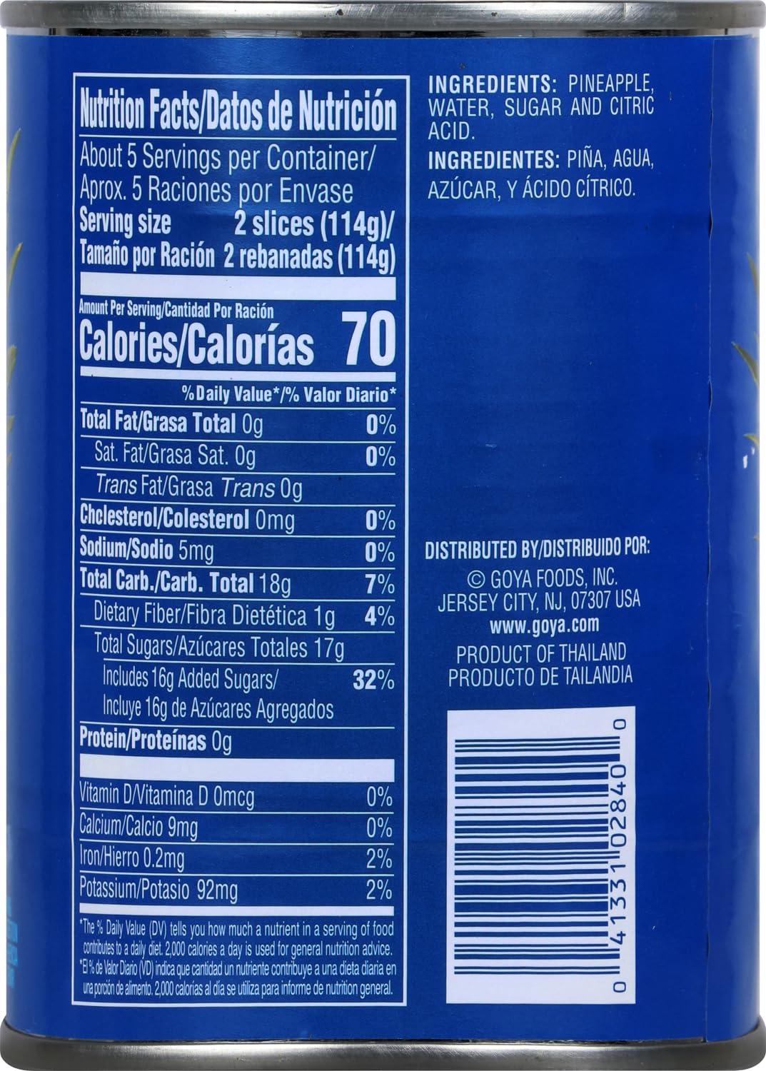 image:imageGoya Foods Sliced Pineapple 20Ounce Pack of 24