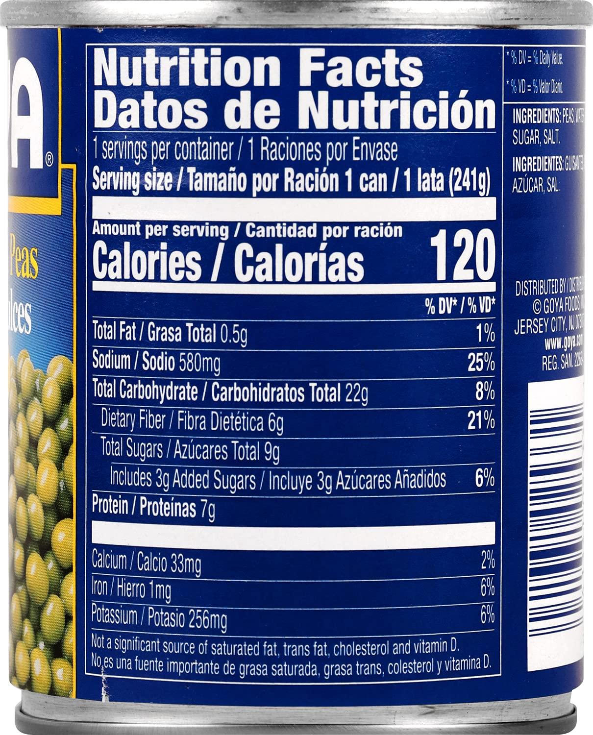 image:imageGoya Foods Tender Sweet Peas 15Ounce Pack of 24 253185 Ounce Pack of 24