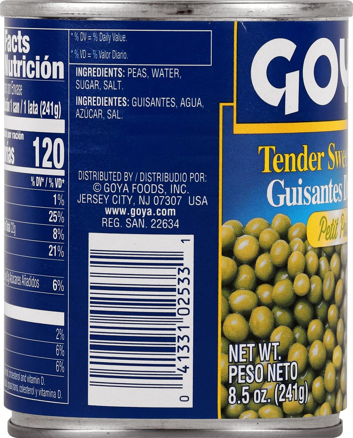 image:imageGoya Foods Tender Sweet Peas 15Ounce Pack of 24 253185 Ounce Pack of 24