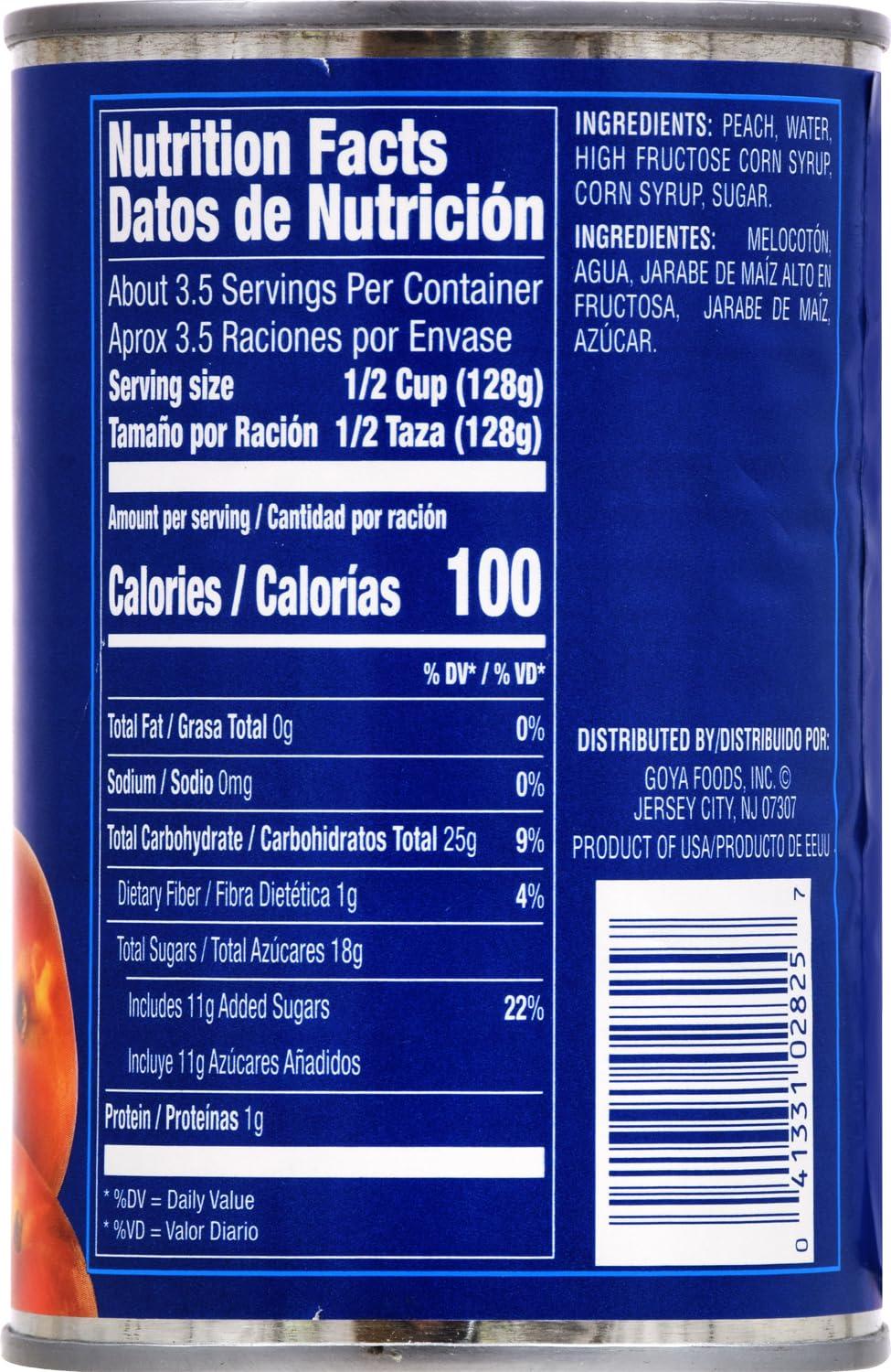 image:imageGoya Foods Yellow Cling Peach Slices in Heavy Syrup 1525 Ounce Pack of 24