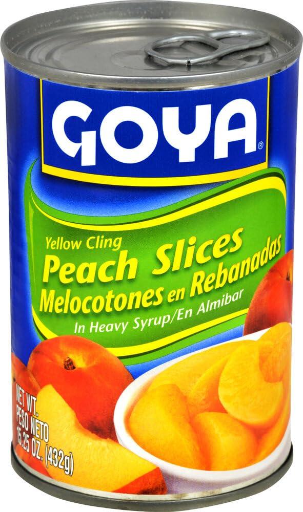 image:imageGoya Foods Yellow Cling Peach Slices in Heavy Syrup 1525 Ounce Pack of 24