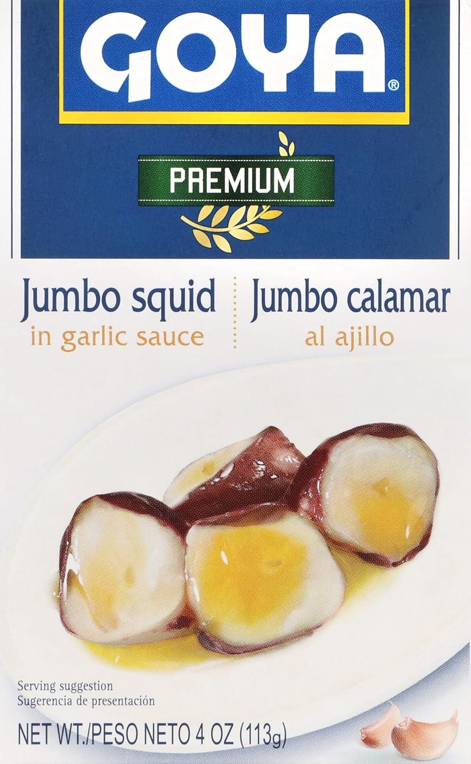 image:imageGoya Premium Jumbo Squid Pieces in Garlic Sauce 4 Ounce