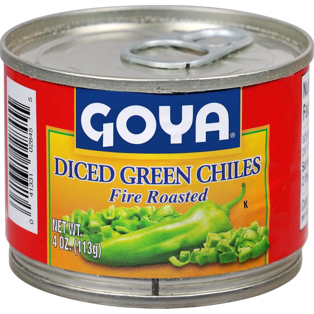 image:imageGoya Foods Diced Green Chiles Fire Roasted 4 Ounce Pack of 24