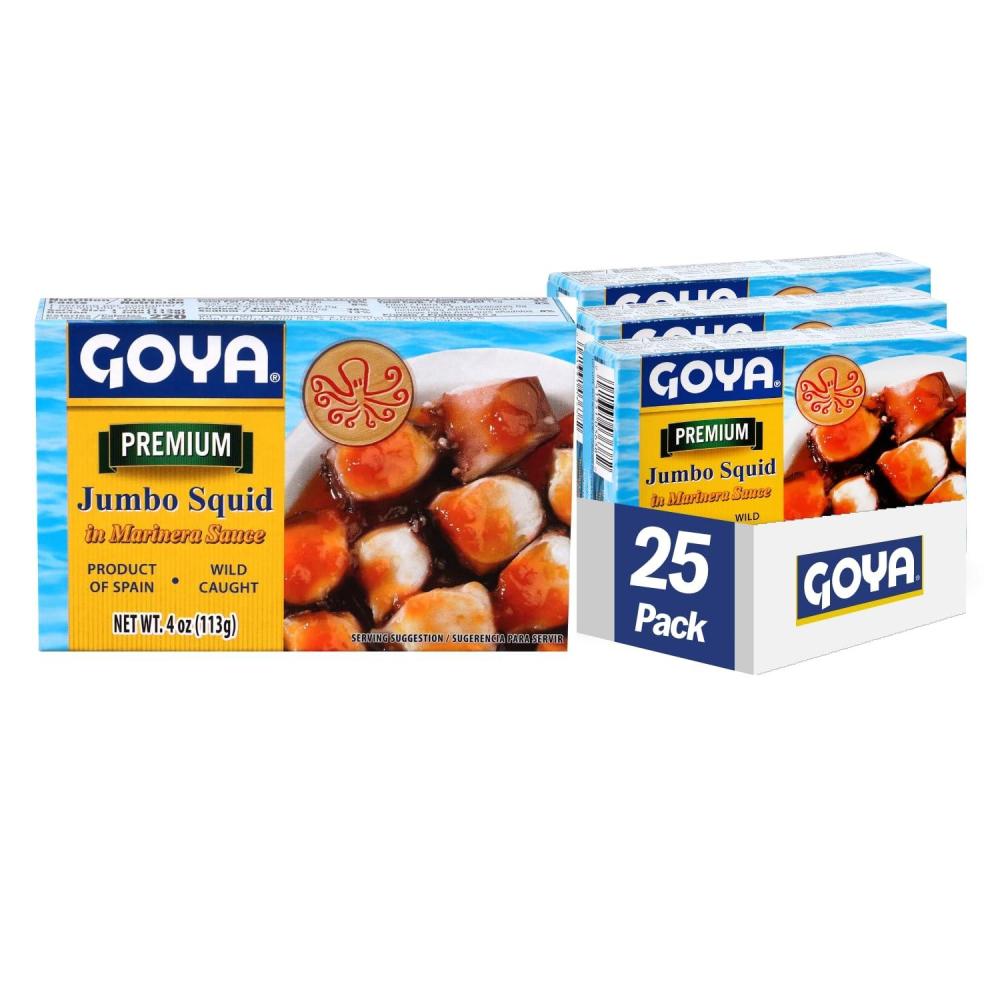 image:imageGoya Foods Jumbo Squid Pieces in Hot Sauce Octopus Style 4 Ounce Pack of 25Marinara