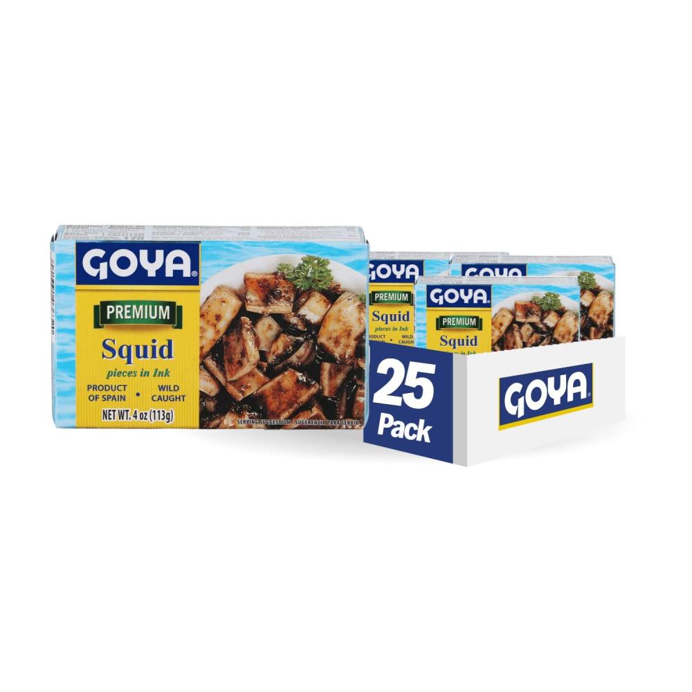 image:imageGoya Foods Premium Squid Pieces in Ink 4 Ounce Pack of 25