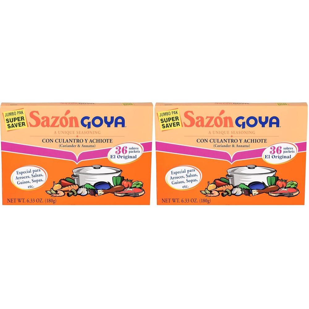 image:imageGoya Foods Sazn Seasoning with Coriander amp Annatto 141 Ounce Pack of 36633 Ounce Pack of 2