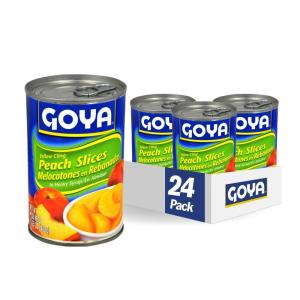 image:imageGoya Foods Yellow Cling Peach Slices in Heavy Syrup 1525 Ounce Pack of 24