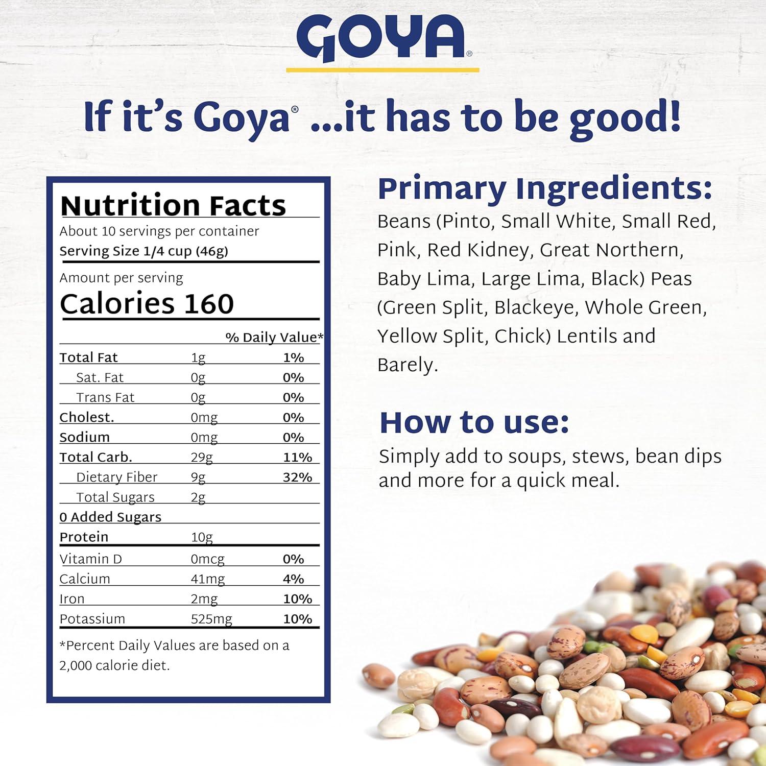 image:imageGoya Foods 16 Bean Soup Mix Dry 16 Ounce Pack of 24Bean