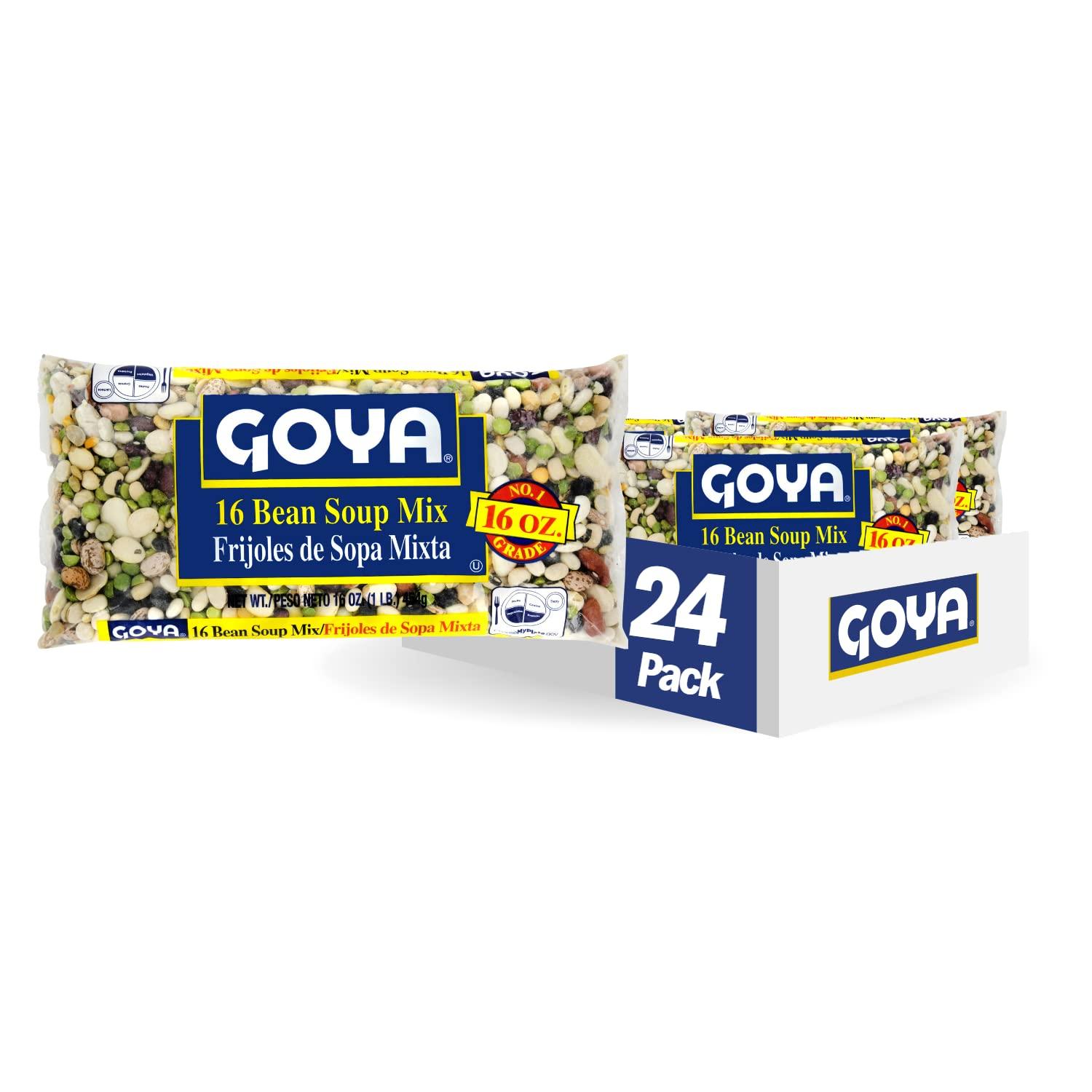 image:imageGoya Foods 16 Bean Soup Mix Dry 16 Ounce Pack of 24Bean