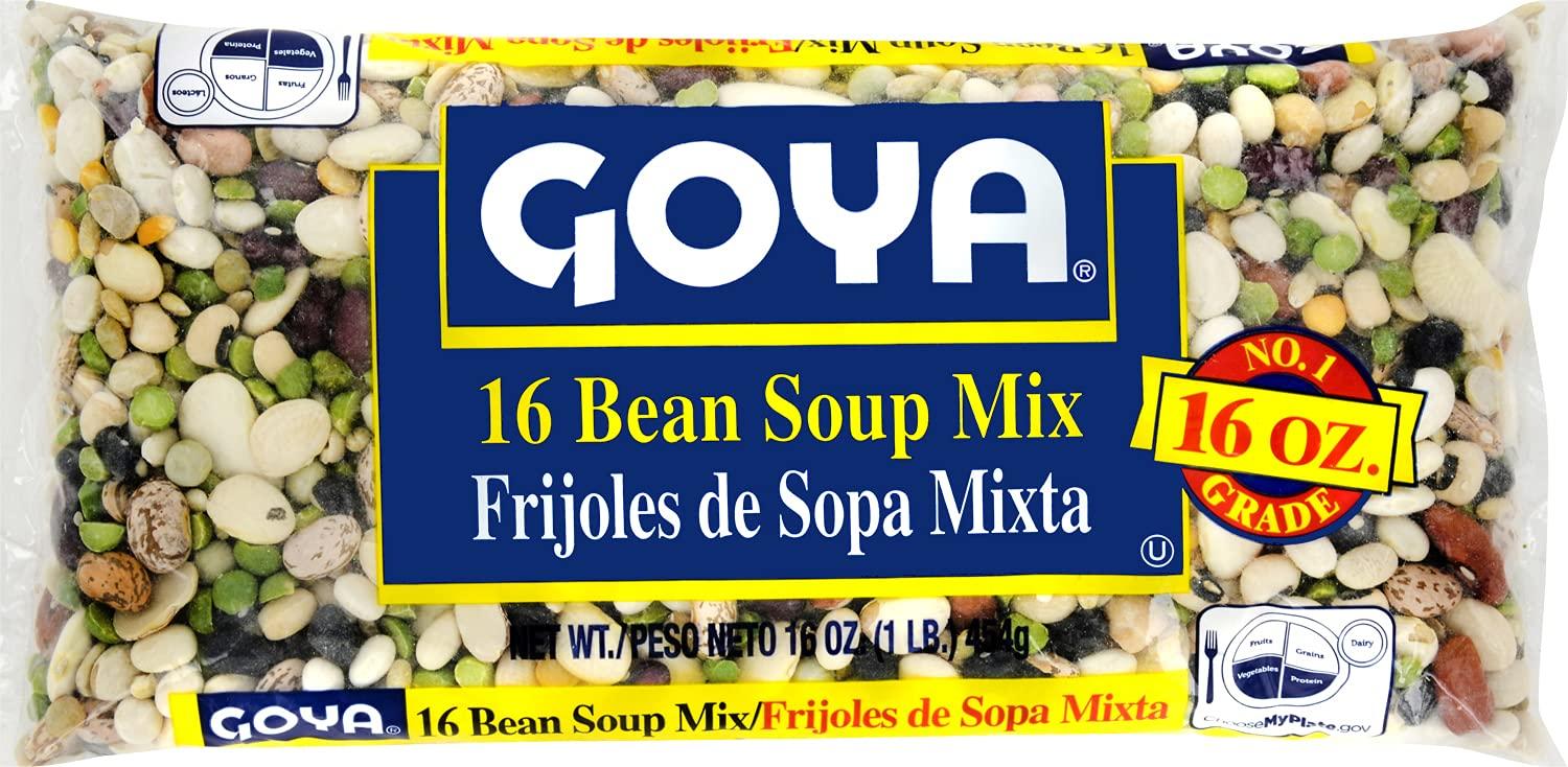 image:imageGoya Foods 16 Bean Soup Mix Dry 16 Ounce Pack of 24Bean