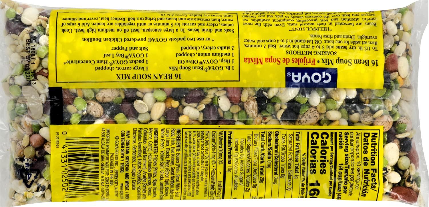 image:imageGoya Foods 16 Bean Soup Mix Dry 16 Ounce Pack of 24Bean
