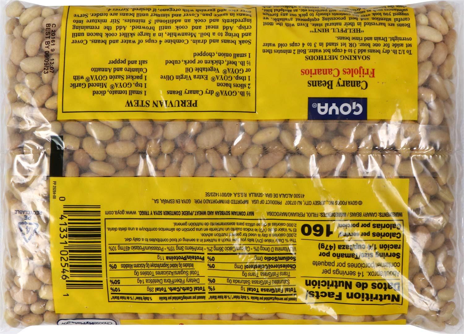 image:imageGoya Foods Canary Beans Dry 4 Pound Pack of 624 Ounce
