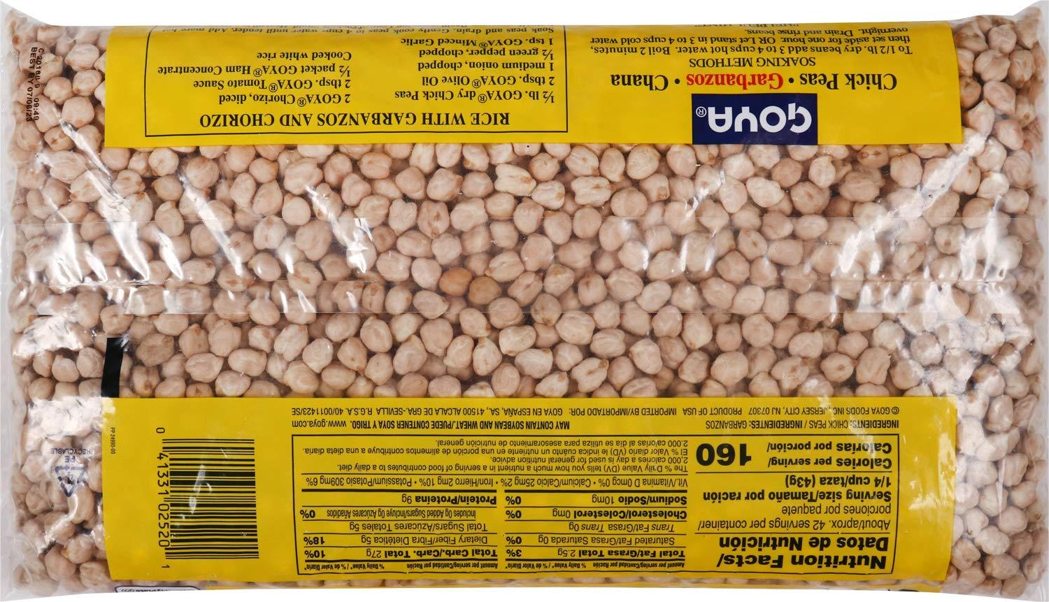 image:imageGoya Foods Chick Peas Garbanzo Beans Dry 4 Pound Pack of 6