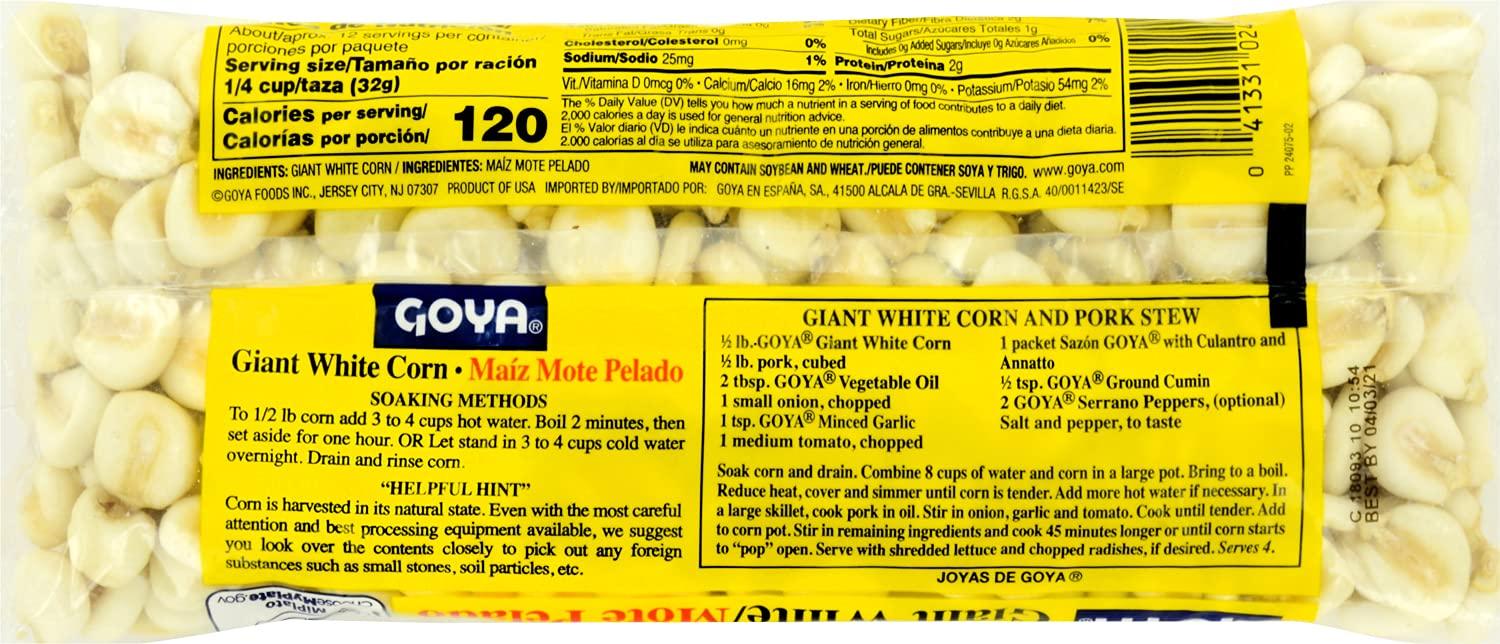 image:imageGoya Foods Giant White Corn Dry 14 Ounce Pack of 24White Corn