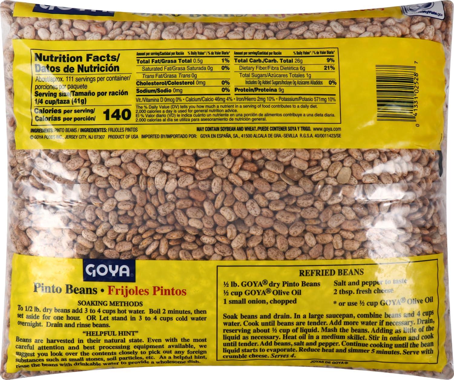image:imageGoya Foods Pinto Beans Dry 4 Pound Pack of 6160Ounce