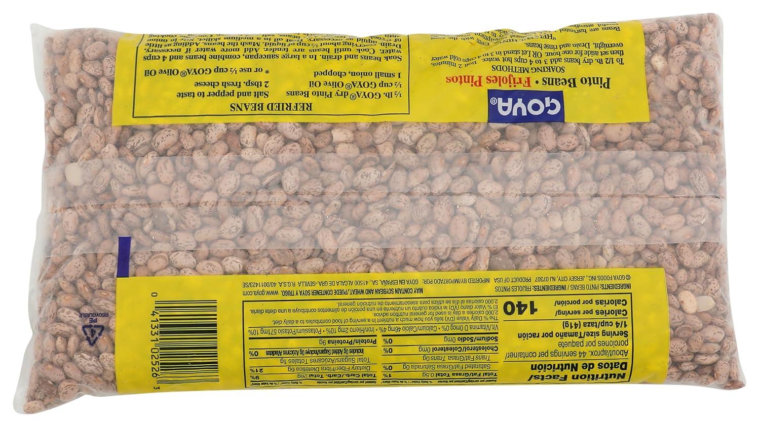 image:imageGoya Foods Pinto Beans Dry 4 Pound Pack of 6384 Ounce Pack of 1