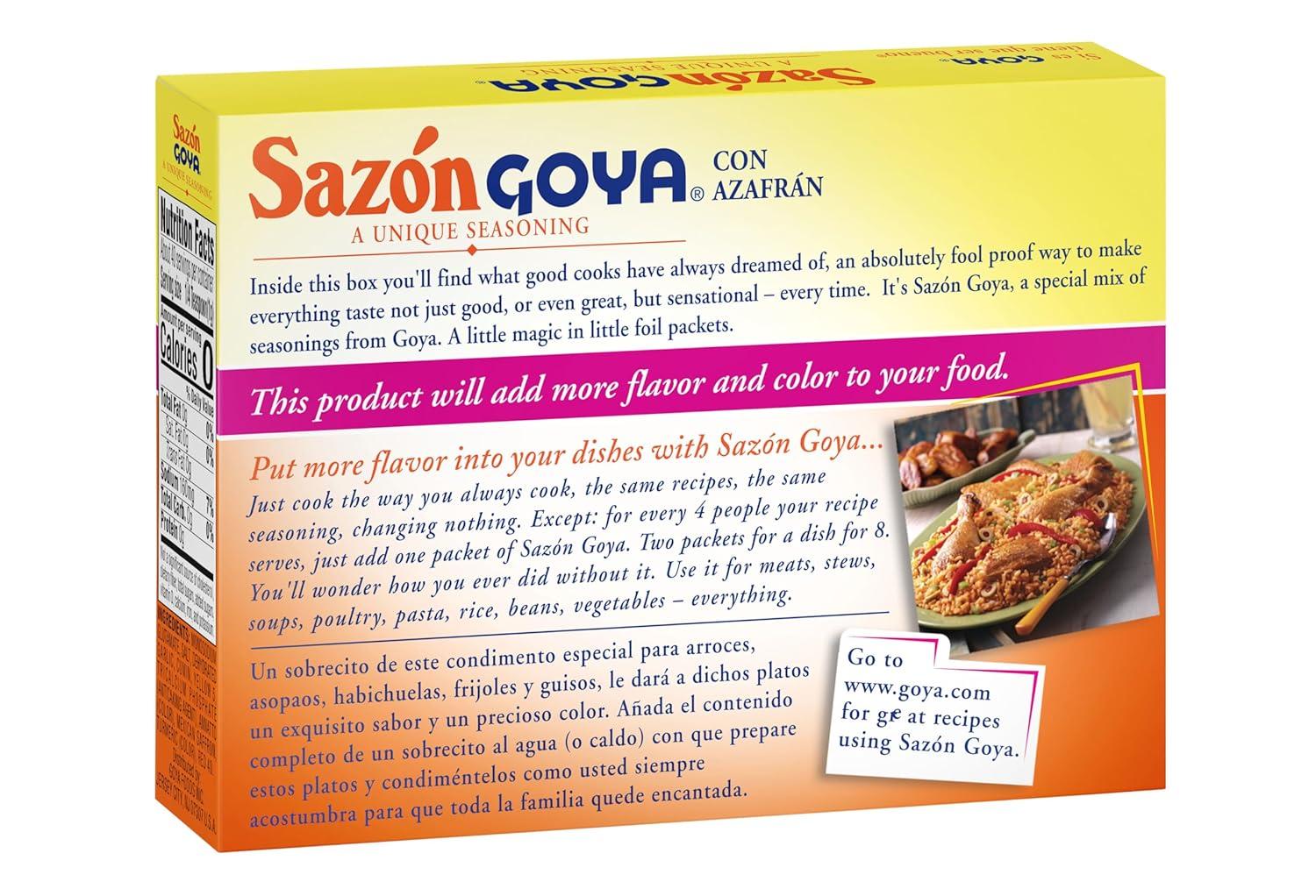 image:imageSazn Natural and Complete by Goya Low Sodium Latin Spice Blend for Poultry Seafood Meat and Vegetables All Purpose Mexican Seasoning No Salt Added 352oz Carton141 Ounce Pack of 1