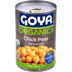 image:imageGoya Organic Chick Peas Garbanzo Beans Low Sodium 155 oz155 Ounce Pack of 6