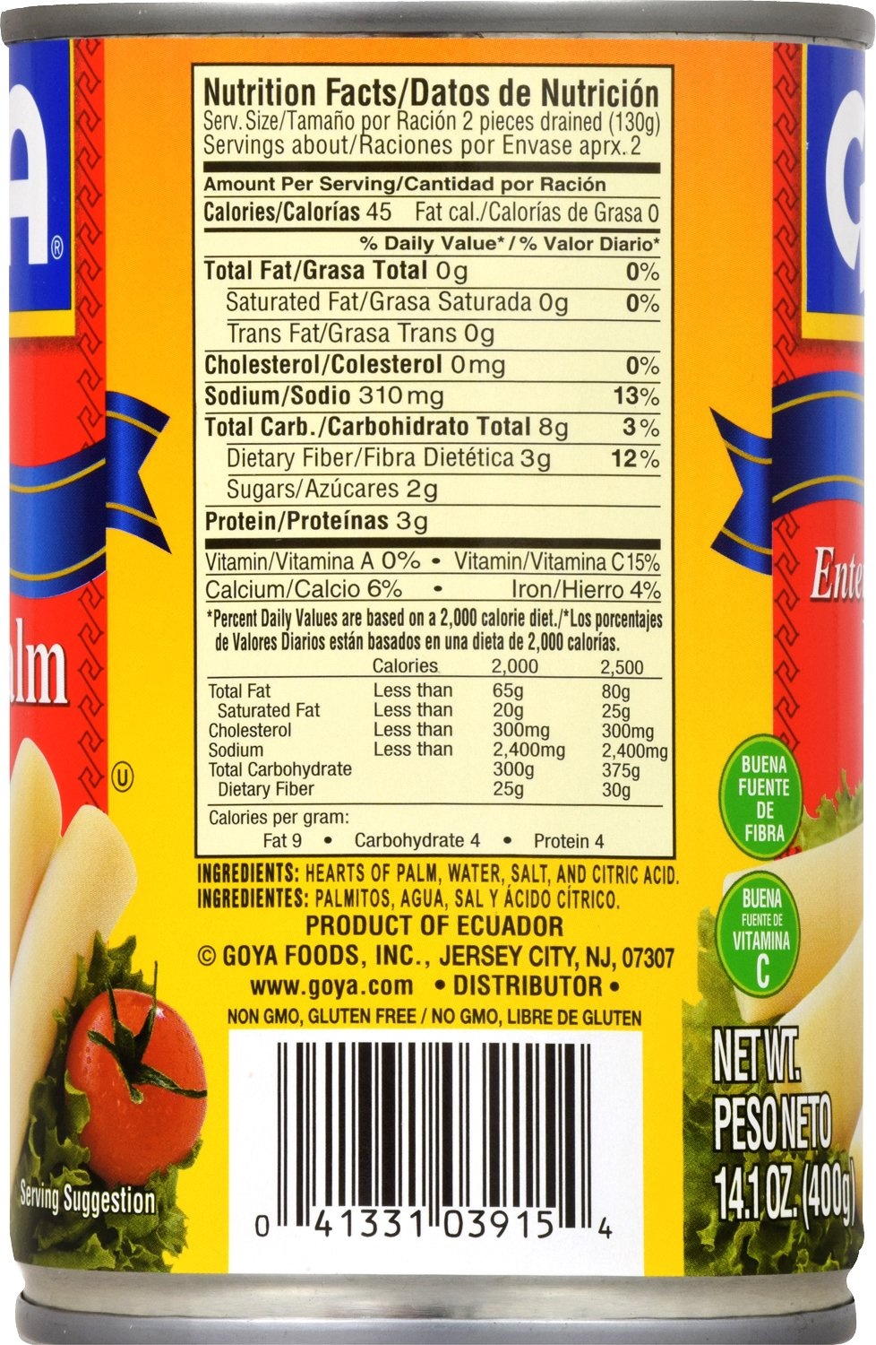 image:imageGoya Foods Whole Heart of Palmitos 141 oz141 Ounce Pack of 1